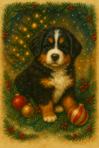 Custom Christmas Dog Portrait – Hand-Illustrated in 24 Hours