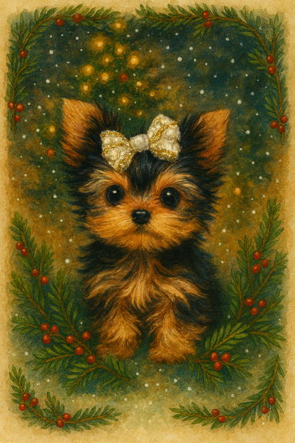 Custom Christmas Dog Portrait – Hand-Illustrated in 24 Hours